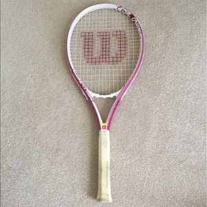 Pink tennis racket